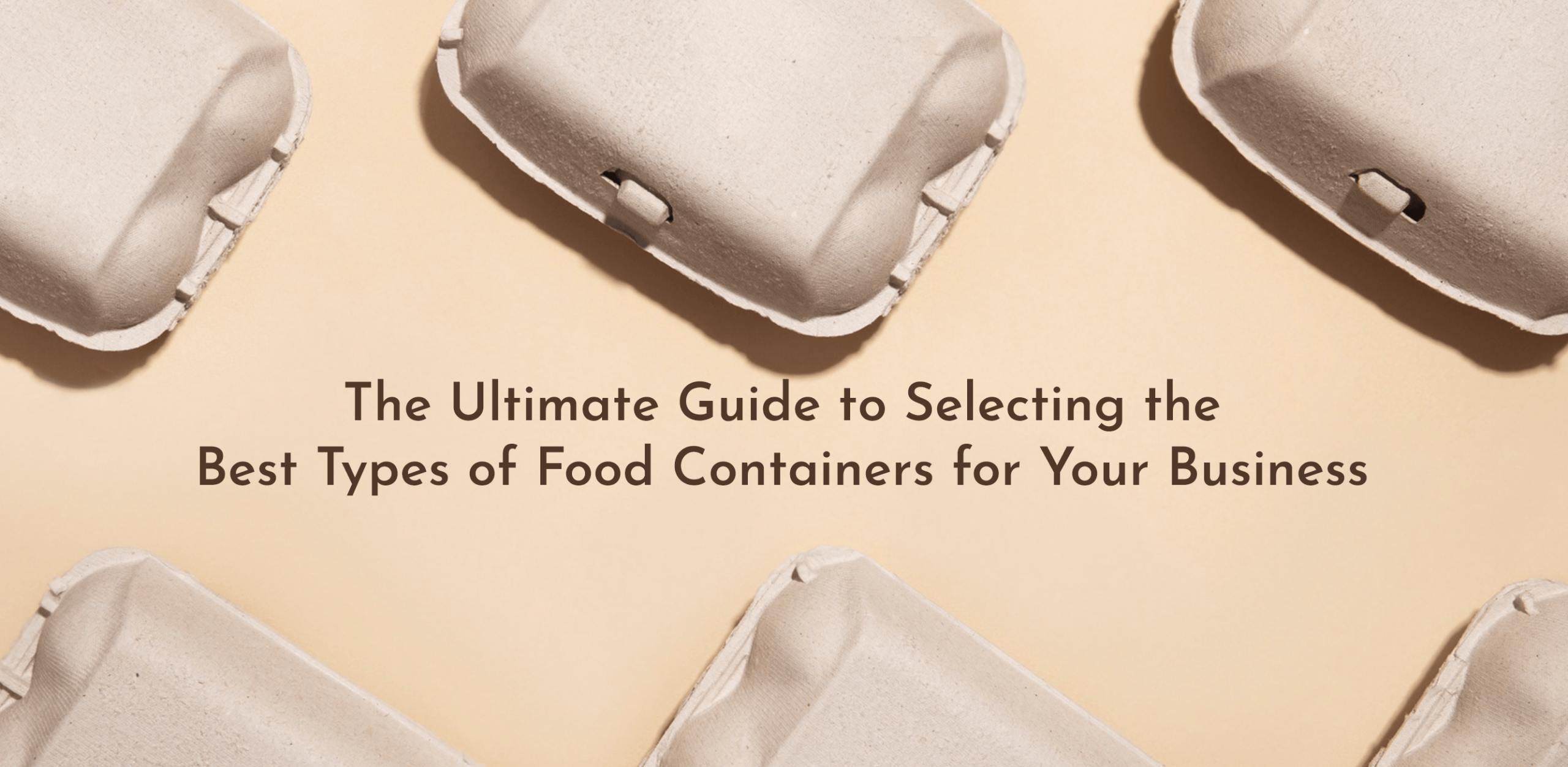 The Ultimate Guide to Selecting the Best Types of Food Containers for Your Business