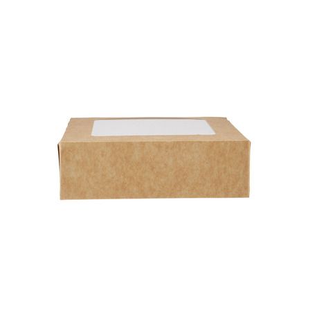 Kraft Square Salad Box+Window 105X105MM