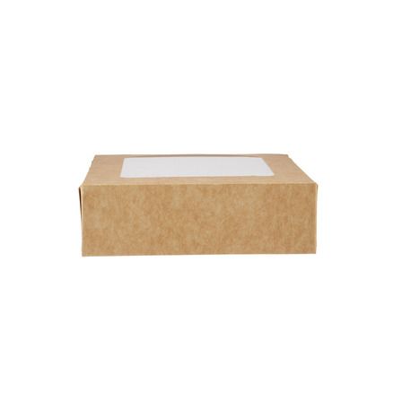 Kraft Square Salad Box+Window 140X140MM
