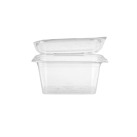 حاوية PET شفافة Deli مربعة مفصلية 64oz